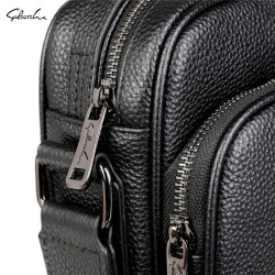 男士單肩斜後後背包真皮2025新款商務休閒高級後後背包頭層牛皮男士手提包