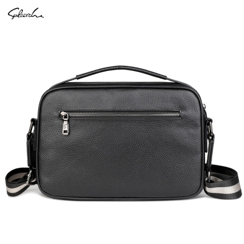 男士單肩斜後後背包真皮2025新款商務休閒高級後後背包頭層牛皮男士手提包