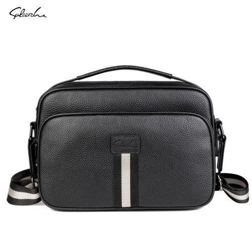 男士單肩斜後後背包真皮2025新款商務休閒高級後後背包頭層牛皮男士手提包