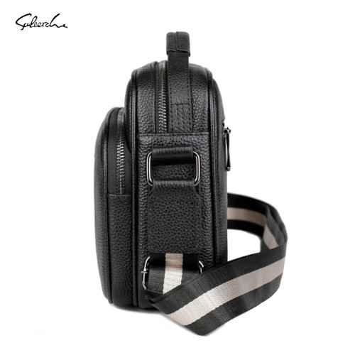 男士單肩斜後後背包真皮2025新款商務休閒高級後後背包頭層牛皮男士手提包