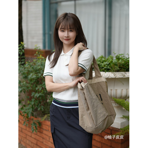 ELLE Active時尚輕便托特包大容量單肩包戶外運動旅行休閒女包