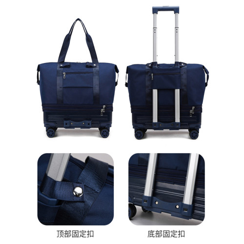 旅行包女滑輪行李袋大容量萬向輪拉桿行李包輕便帶輪子折曡行李箱