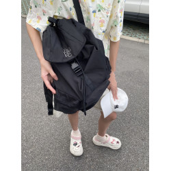 BUQLE 韓系運動風雙肩包刺綉字母輕便時尚大容量休閒通勤百搭後後背包