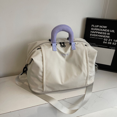 韓風輕便牛津布旅行大包健身乾濕分離行李包出門套拉桿擴容衣物包