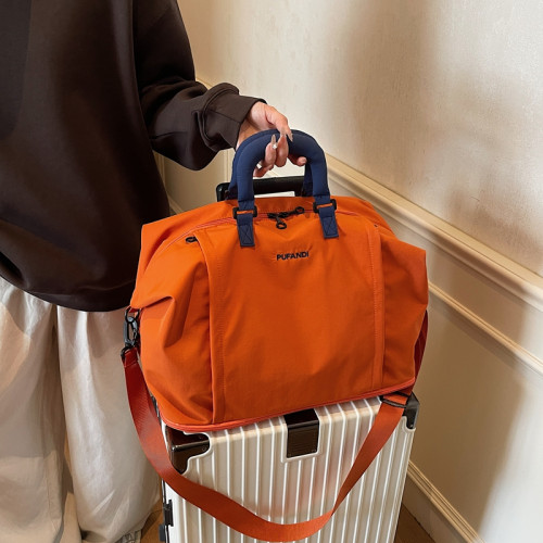 韓風輕便牛津布旅行大包健身乾濕分離行李包出門套拉桿擴容衣物包