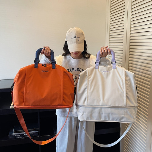 韓風輕便牛津布旅行大包健身乾濕分離行李包出門套拉桿擴容衣物包