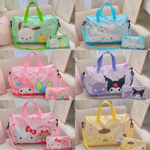 可愛行李袋大容量女生可斜背旅行袋可攜式可折曡待産收納包收納袋 可愛行李袋大容量女生可斜背旅行袋可攜式可折曡待産收納包收納袋