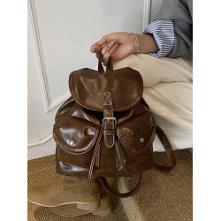 美式復古高級感通勤後後背包女2025年秋冬新款簡約氣質旅行外出雙肩包