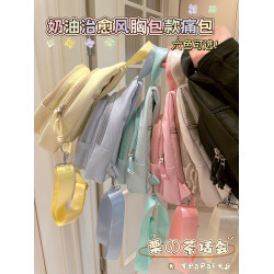 日系ins漫展小食量痛包少女胸包 二次元吧唧穀子娃包學生斜後後背包包