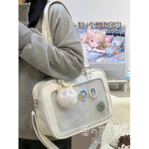 日系ins二次元漫展小食量吧唧痛包 學生通勤手提斜後後背包包女單肩包