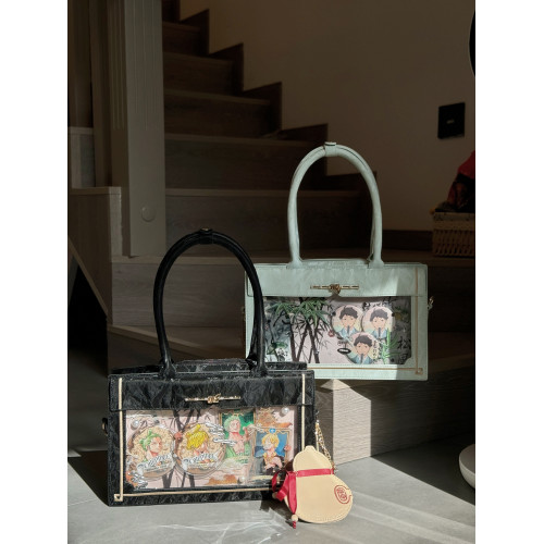 morning glory原創雲閒痛斜背單肩手提可愛風古風復古痛包