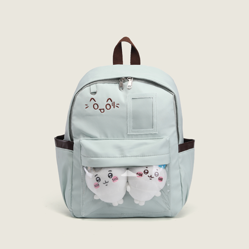 2025新款百搭透明大容量通勤雙肩包娃包書包大學生痛包吧唧後後背包女