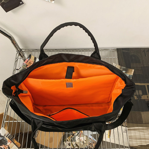 電腦包尼龍商務休閒包單肩斜後後背包通勤短途旅行包大容量手提郵差包