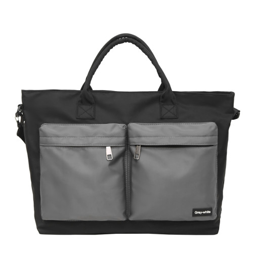 電腦包尼龍商務休閒包單肩斜後後背包通勤短途旅行包大容量手提郵差包