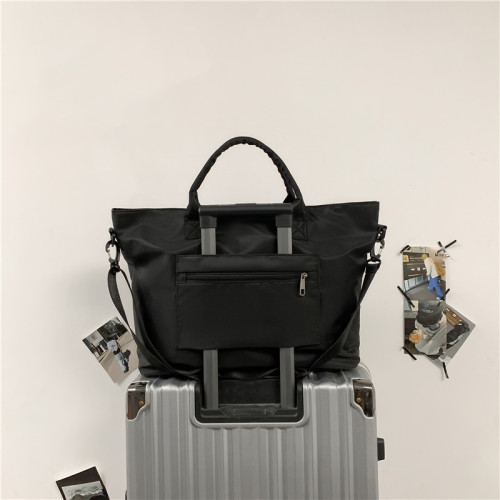 電腦包尼龍商務休閒包單肩斜後後背包通勤短途旅行包大容量手提郵差包