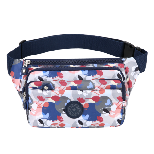 新款多隔層腰包女休閒健身手機包女大容量休閒小腰帶包收銀腰間包