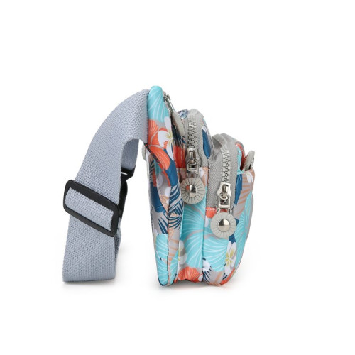 新款多隔層腰包女休閒健身手機包女大容量休閒小腰帶包收銀腰間包