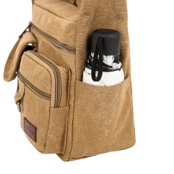 帆布包男單肩包大容量男士挎包休閒男包旅行男式單肩斜背男士後後背包