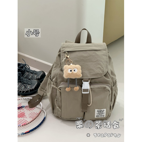 簡約休閒小衆書包女生大學生上課通勤後後背包輕便山系戶外旅遊雙肩包