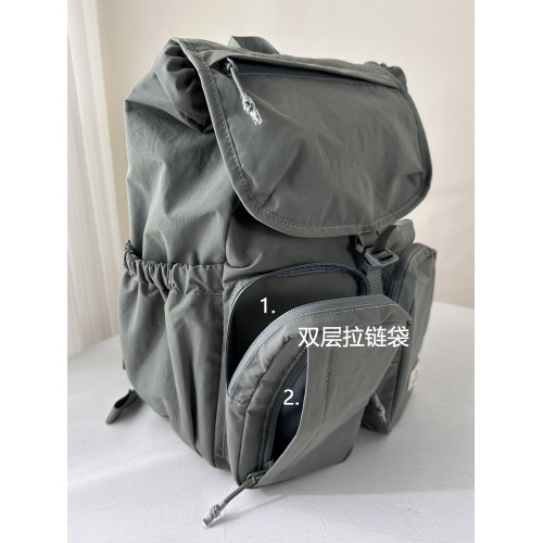 保真時尚專櫃輕便正品女尼龍袋抽繩雙肩包輕量化登山後後背包防水百搭