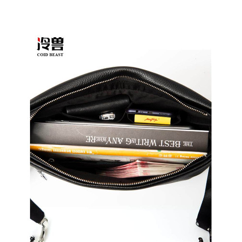 冷獸真皮男包單肩包男款橫款商務休閒頭層牛皮男士包包斜背後後背包包 冷獸真皮男包單肩包男款橫款商務休閒頭層牛皮男士包包斜背後後背包包