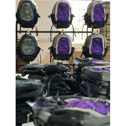 韓國設計原創抽繩復古運動休閒拼色百搭雙肩包後後背包ins風潮流包