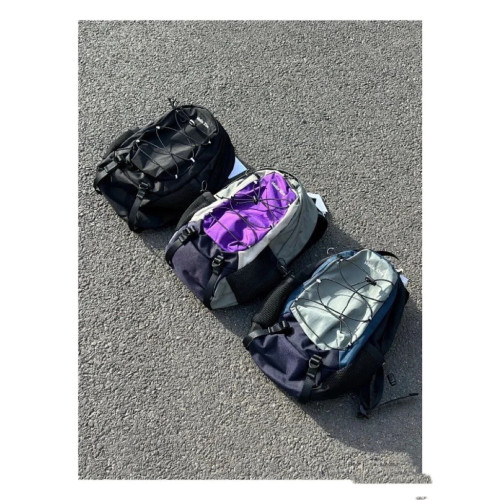 韓國設計原創抽繩復古運動休閒拼色百搭雙肩包後後背包ins風潮流包