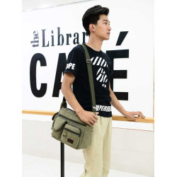 男包帆布包單肩包男斜後後背包男士包包後後背包休閒旅行包時尚潮包工具包