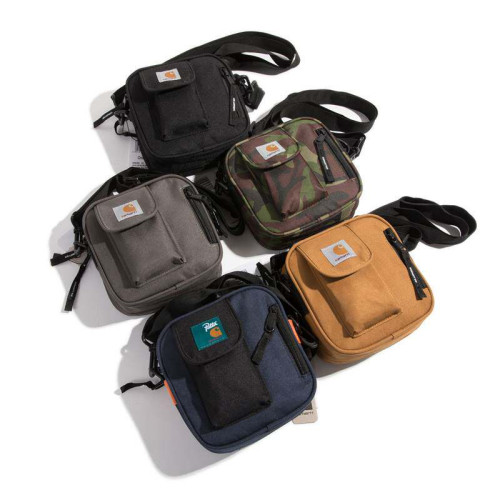 潮牌卡哈特方形帆布單肩包男女生休閒運動斜後後背包工裝風小巧手機包