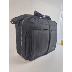 日系吉田男士包單肩斜後後背包韓版帆布休閒夾層多功能iPad簡約郵差包