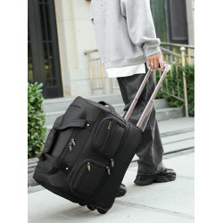 2024新款旅行包手提大容量拉桿包女學生住校旅遊打工搬家行李包女