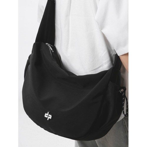 無性別旅行包女大容量尼龍布斜後後背包休閒運動健身包超輕單肩後後背包男