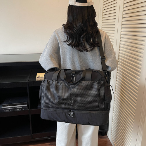 輕便牛津布旅行包出門套拉桿裝衣服小行李包健身乾濕分離鞋倉大包