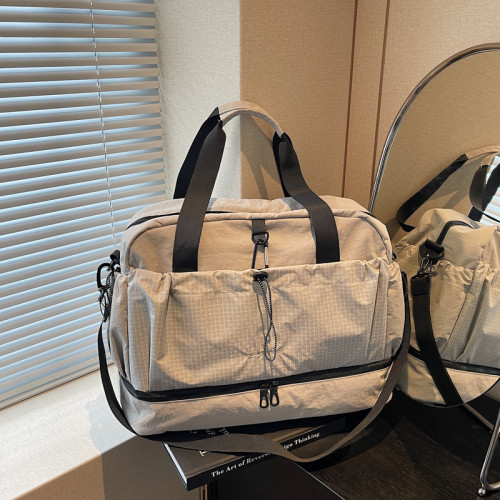 輕便牛津布旅行包出門套拉桿裝衣服小行李包健身乾濕分離鞋倉大包