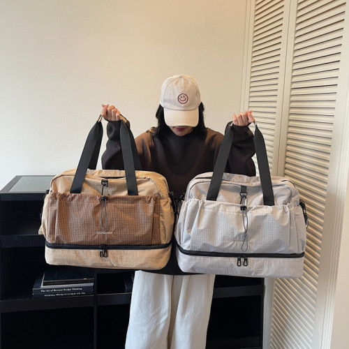 輕便牛津布旅行包出門套拉桿裝衣服小行李包健身乾濕分離鞋倉大包