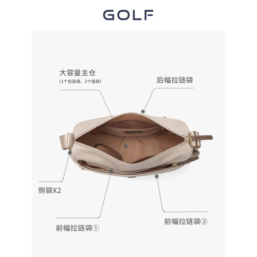 GOLF斜後後背包女2026新款休閒帆布大容量單肩包輕便大容量中年媽媽包