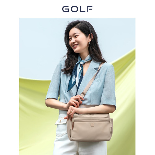 GOLF斜後後背包女2026新款休閒帆布大容量單肩包輕便大容量中年媽媽包