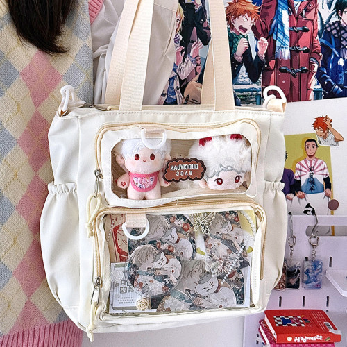 基礎款小食量原創學生單肩斜背二次元大容量通勤穀子吧唧痛包娃包