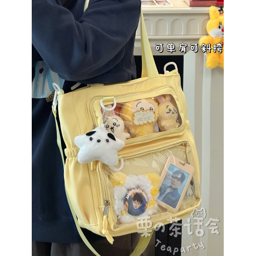 日系ins少女校園痛包單肩包 初中學生上課補習包包大容量斜後後背包女 日系ins少女校園痛包單肩包 初中學生上課補習包包大容量斜後後背包女