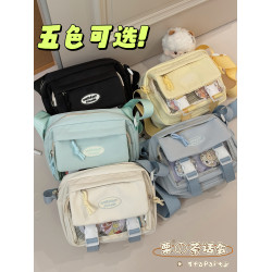 日系二次元少女休閒小食量吧唧痛包學生斜後後背包輕便手機包小包包女