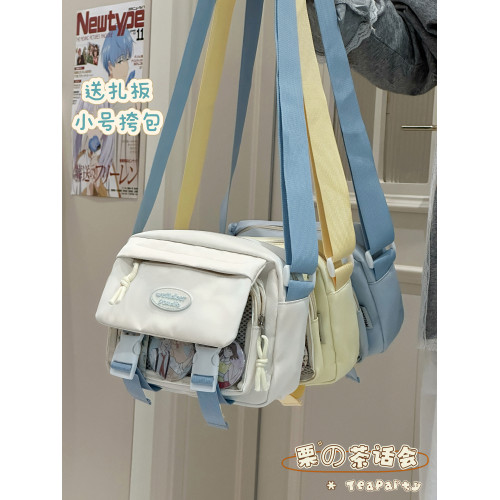 日系二次元少女休閒小食量吧唧痛包學生斜後後背包輕便手機包小包包女
