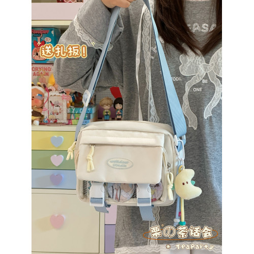 日系二次元少女休閒小食量吧唧痛包學生斜後後背包輕便手機包小包包女