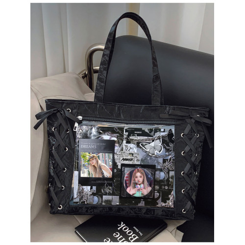 宋雨琦idle明星周邊痛包單肩包卡片徽章大容量手提包學院風學生女