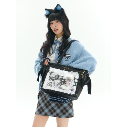 STILLWAWOO多功能可拆卸大食量小食量痛包斜背緞面絲帶Lolita包包