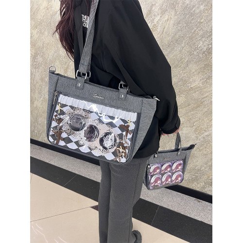 斯莫爾西裝痛包原創大容量新款斜後後背包日系二次元食量學生單肩手提