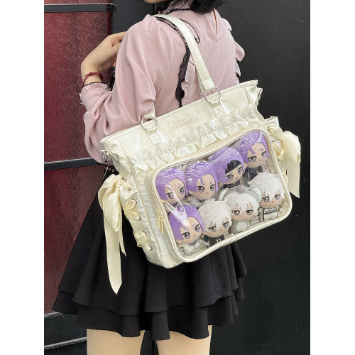 AORDA 原創單肩斜背大腸絲帶痛包雙肩後後背包大食量追星日常製服娃包