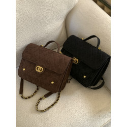 復古菱格雙肩包女2025秋冬新款潮高級感洋氣小香風鏈條包通勤後後背包