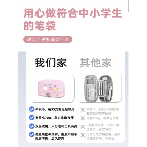 星之卡比可愛筆袋三到六年級小學生女孩大容量文具盒初中大鉛筆盒