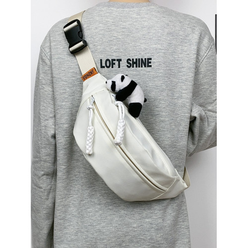 ins日系胸包男女簡約休閒純色斜背小後後背包潮牌單肩包原宿風斜肩包