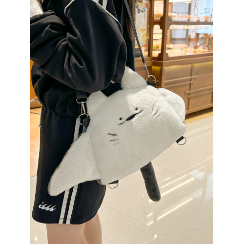 新創意爆款魔鬼魚雙肩包百搭大容量玩偶後後背包可愛卡通單肩斜後後背包包 新創意爆款魔鬼魚雙肩包百搭大容量玩偶後後背包可愛卡通單肩斜後後背包包